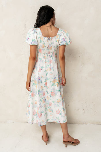 smocked back with zipper closure