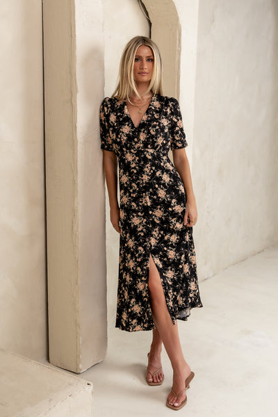 jolie cream marle midi dress Jolie Floral Midi Dress