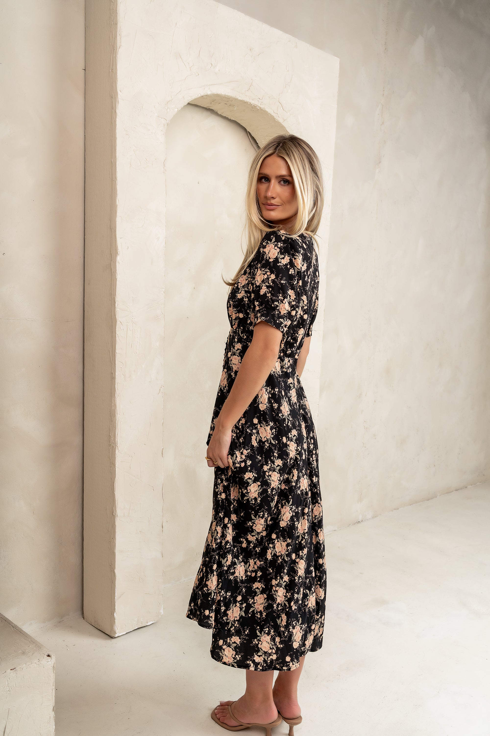 Jolie Floral Midi Dress