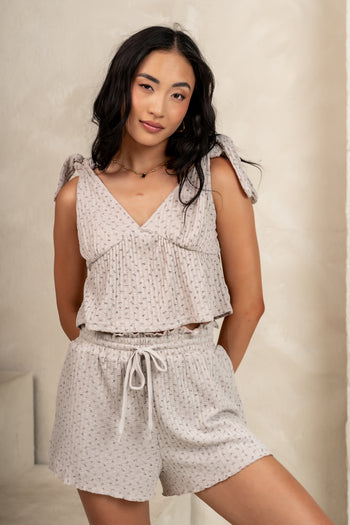 elastic tie waist band 