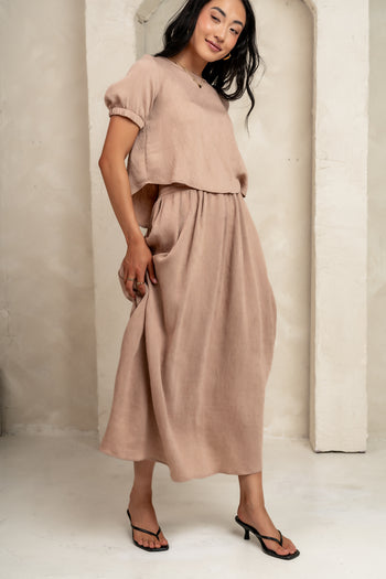 Maxi Skirt in Mocha