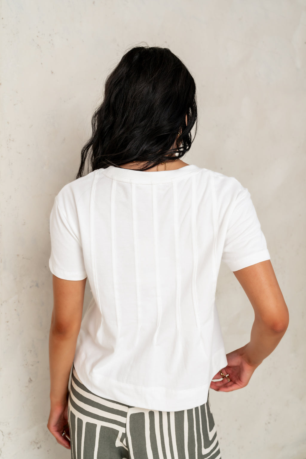  short sleeve ivory top 