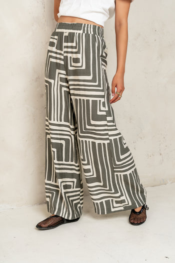 Abstract Pants in Sage