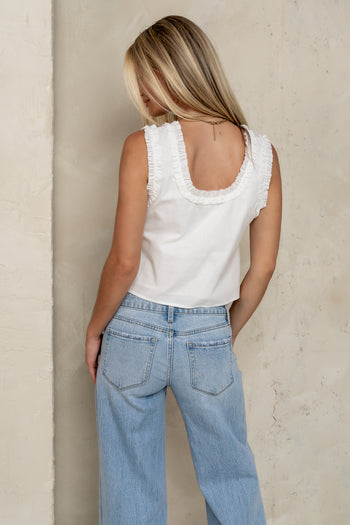 texturized trim on tank top