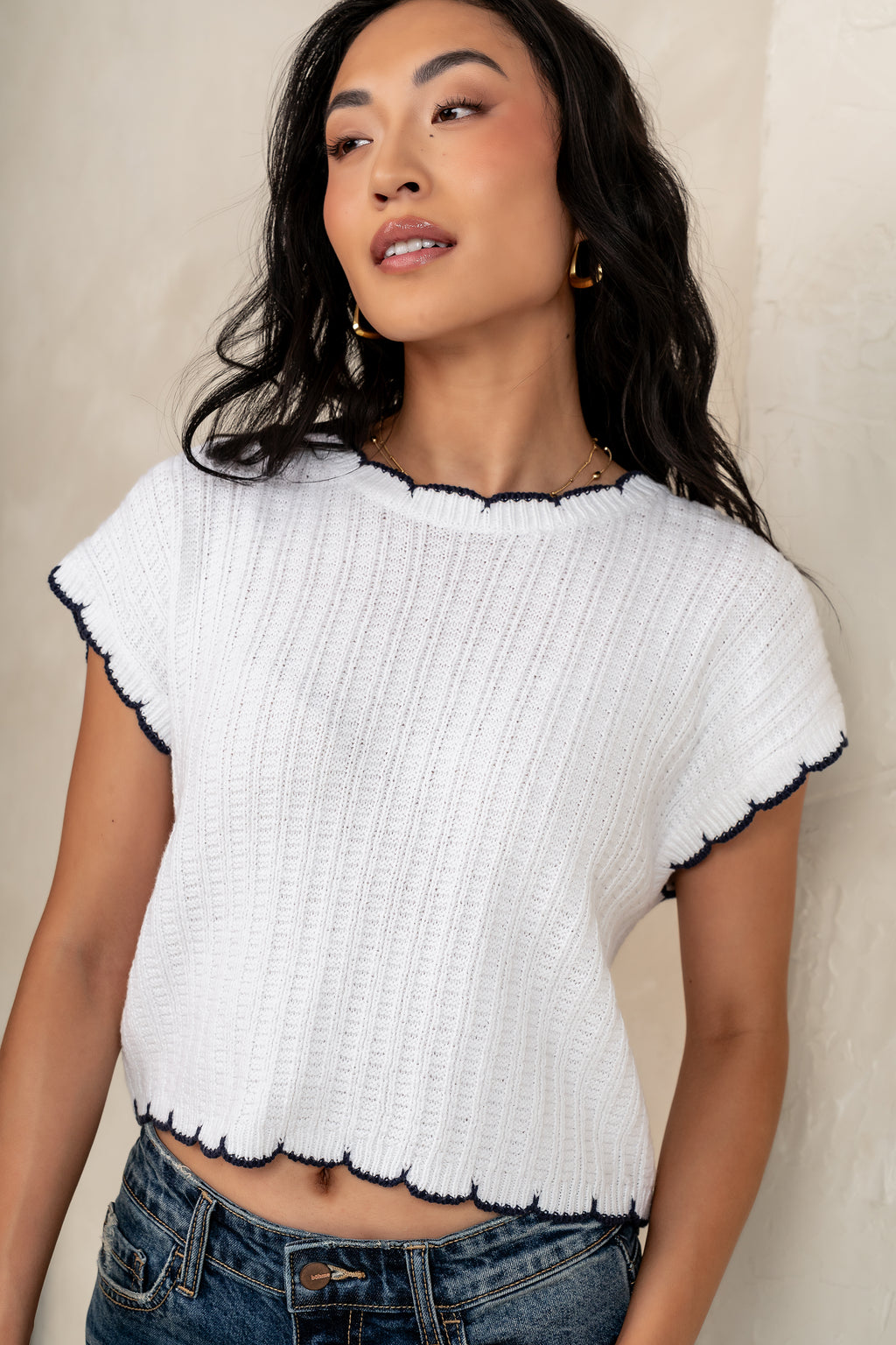 SHORT SLEEVE SWEATER 