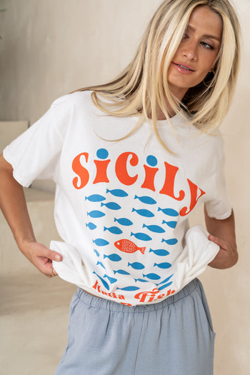 Sicily Oversized Graphic Tee - FINAL SALE