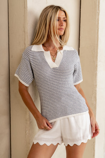 LIGHT BLUE AND WHITE STRIPS