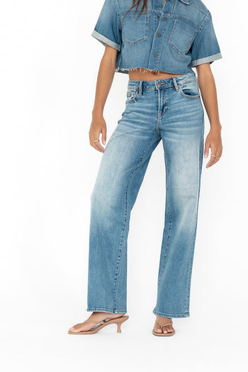 Wide Leg Jeans in Medium Wash