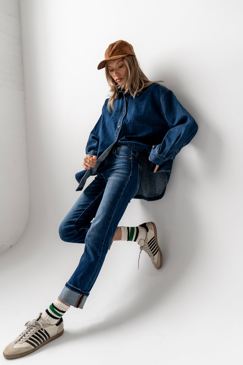 Stevie Striped Sneaker in Black - FINAL SALE