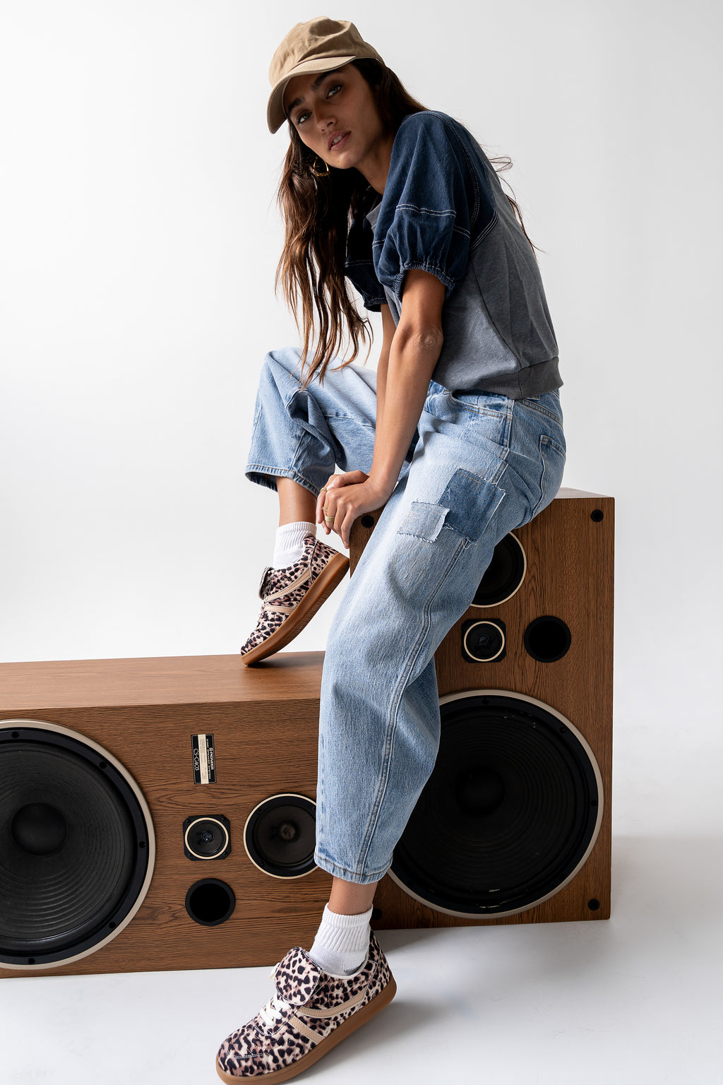 Jane Patchwork Barrel Jeans - FINAL SALE