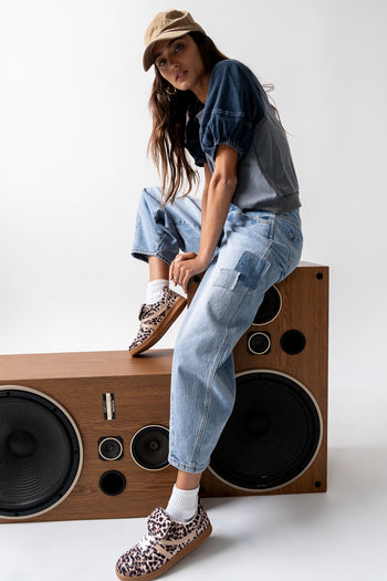 Jane Patchwork Barrel Jeans - FINAL SALE