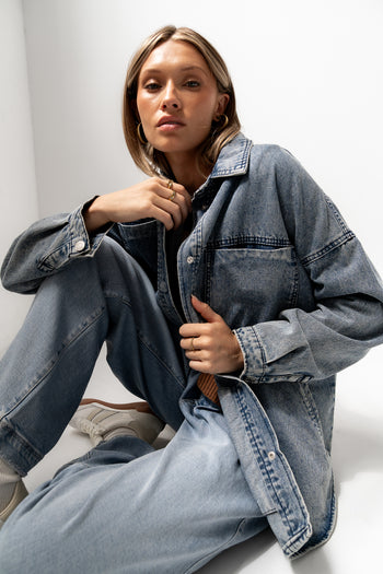 denim button up jacket 