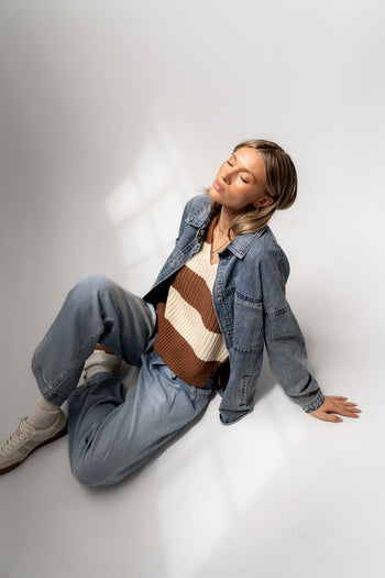 Tank top with denim set 