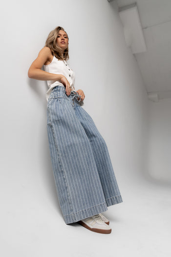 PILAZZO STRIPED JEANS