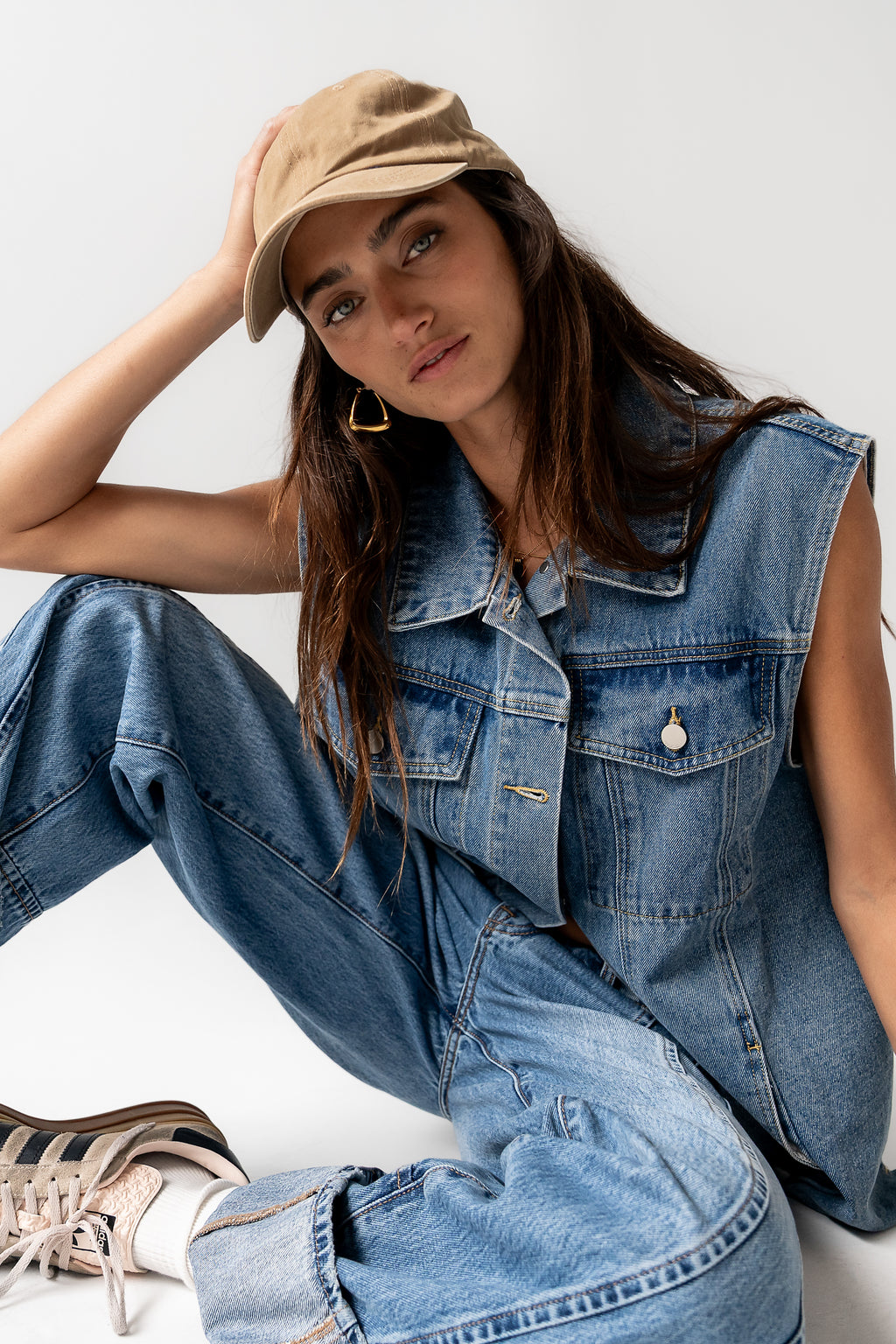 Taylor Denim Vest in Medium Wash - FINAL SALE