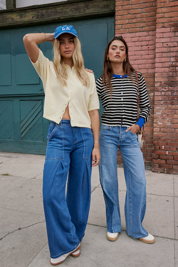 Zoey Pleated Baggy Jeans - FINAL SALE