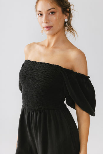 SMOCKED NECKLINE
