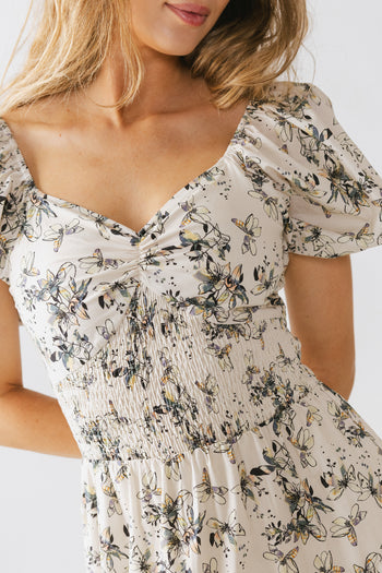BEIGE FLORAL DRESS