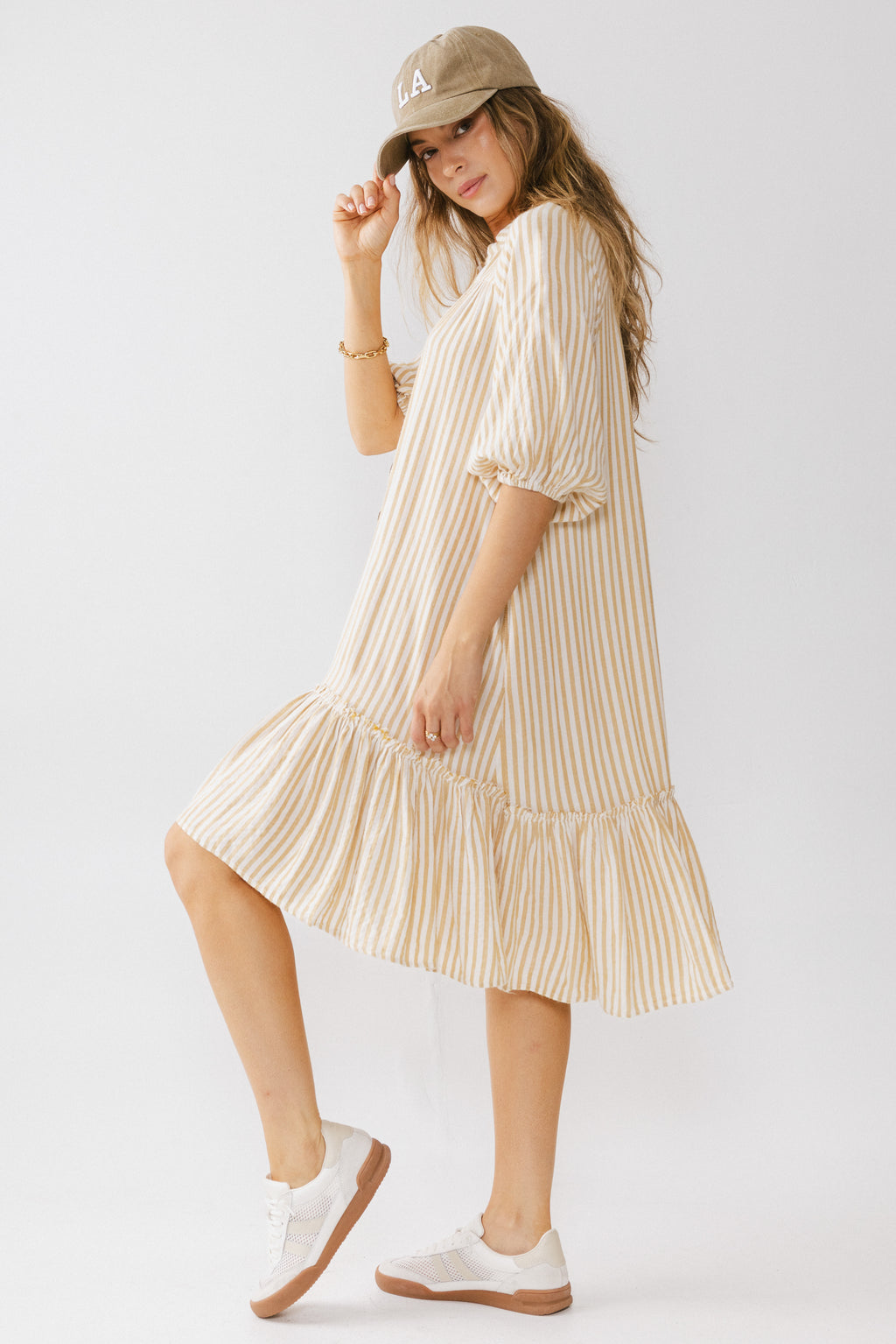 Midi Dress in Mustard