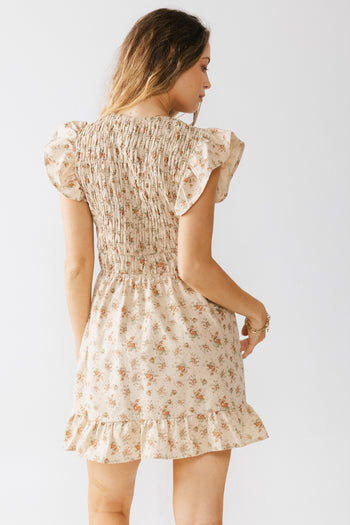SMOCKED TOP ON BACK  OF DRESS 