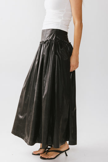 fitted waistline with a flowy skirt 