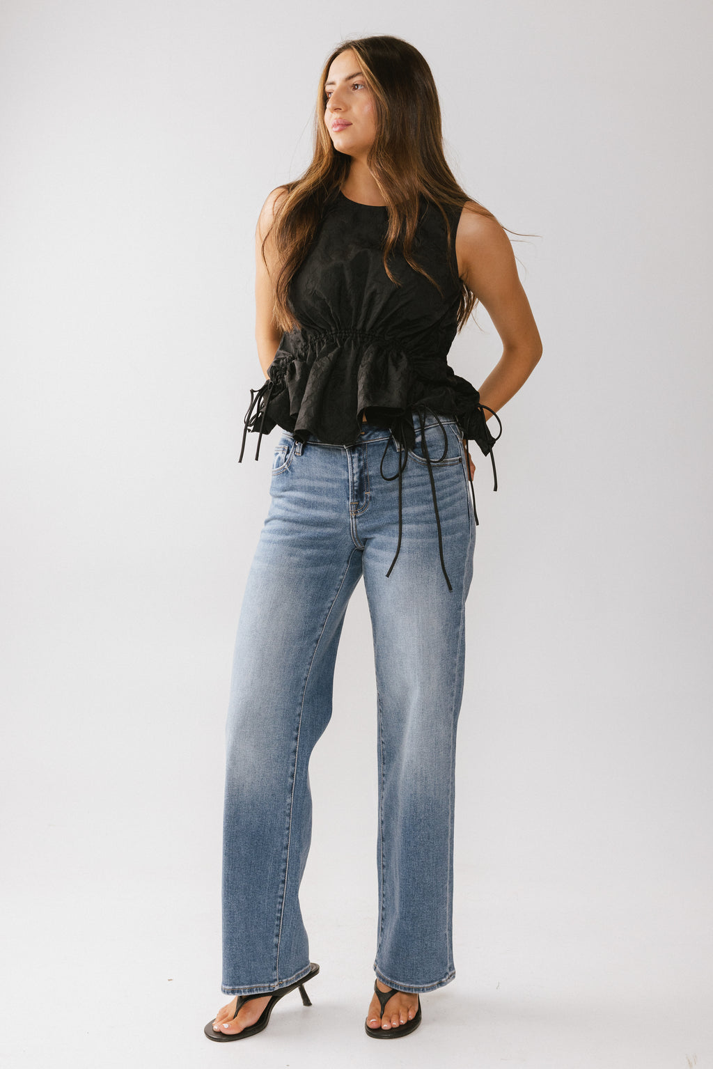 Textured black Tank Top 