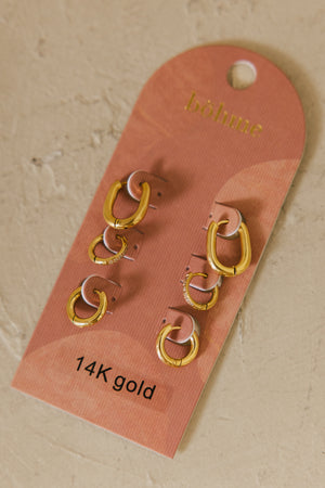 Taylor Hoop Earring Bundle in Gold
