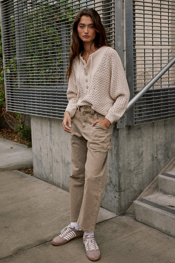 OATMEAL KNIT SWEATER 