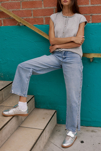 Studded Wide Leg Jeans