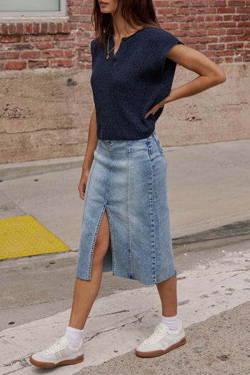 DENIM MIDI SKIRT 