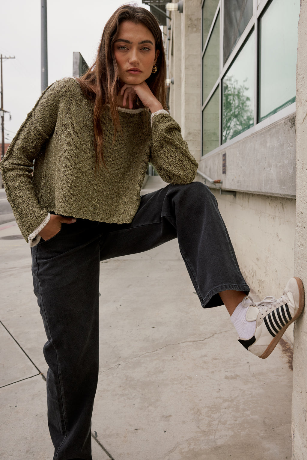  Knit Sweater in Olive