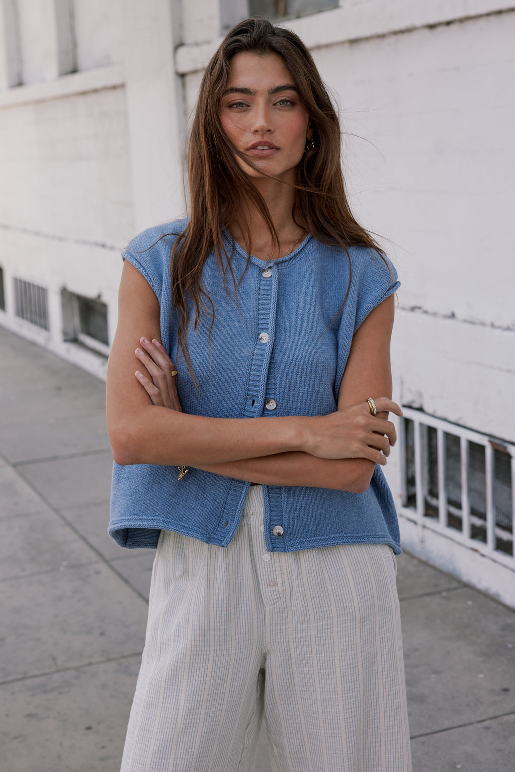 Knit Sweater in Blue