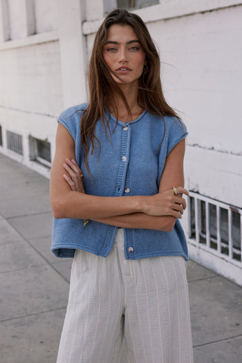 Knit Sweater in Blue