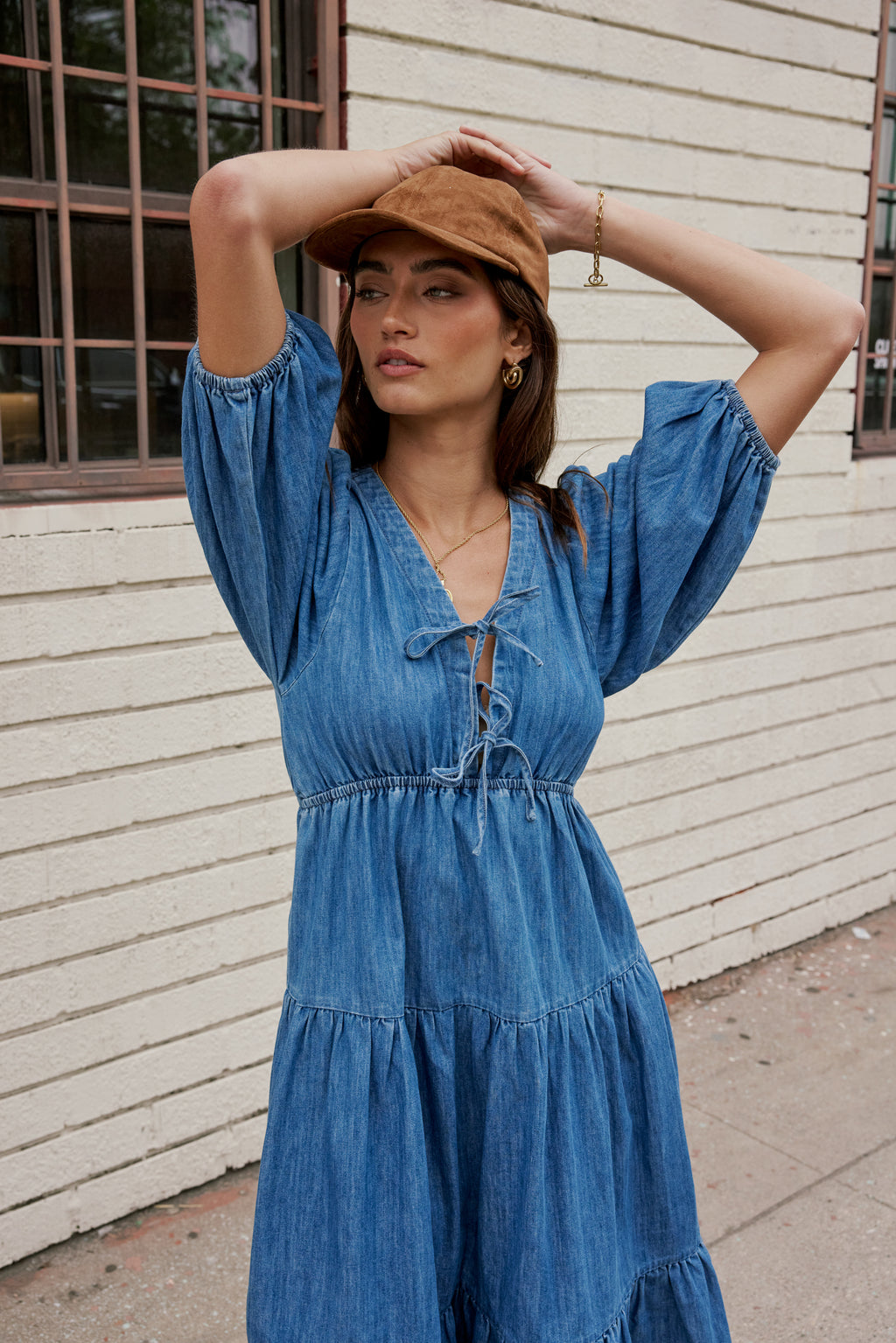 nadia tiered midi dress Nadia One Shoulder Midi Dress