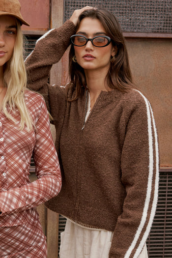 BROWN FUZZY JACKET