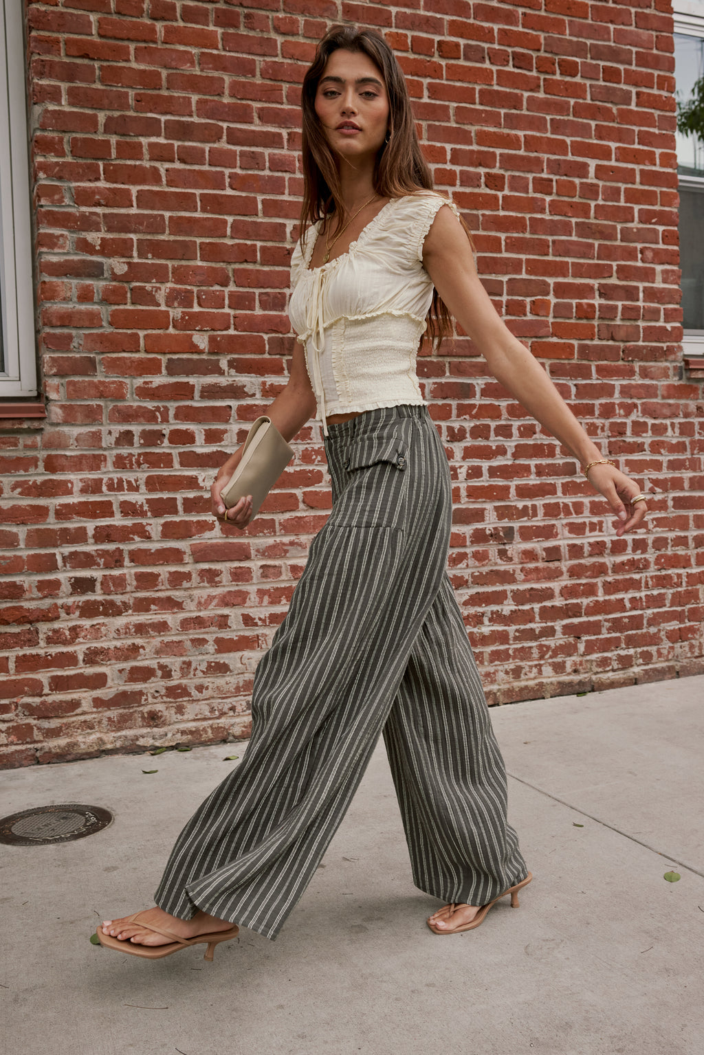 Ruffle Scoop Neckline