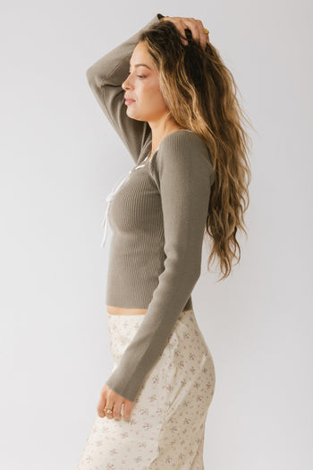 Swenn Ribbed Top in Olive