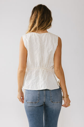 Miranda Textured Blouse in Ivory - FINAL SALE