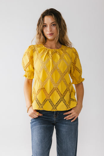 Noelle Loose Blouse in Yellow - FINAL SALE