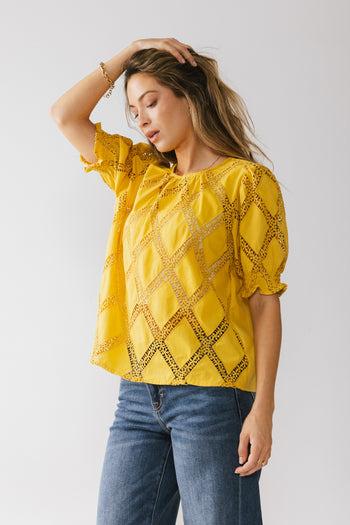 Noelle Loose Blouse in Yellow - FINAL SALE