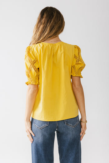 Noelle Loose Blouse in Yellow - FINAL SALE