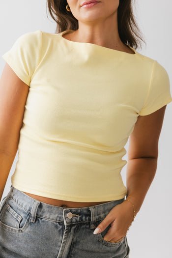 Boatneck Top in Yellow