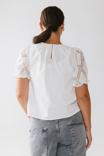Noelle Loose Blouse in White - FINAL SALE