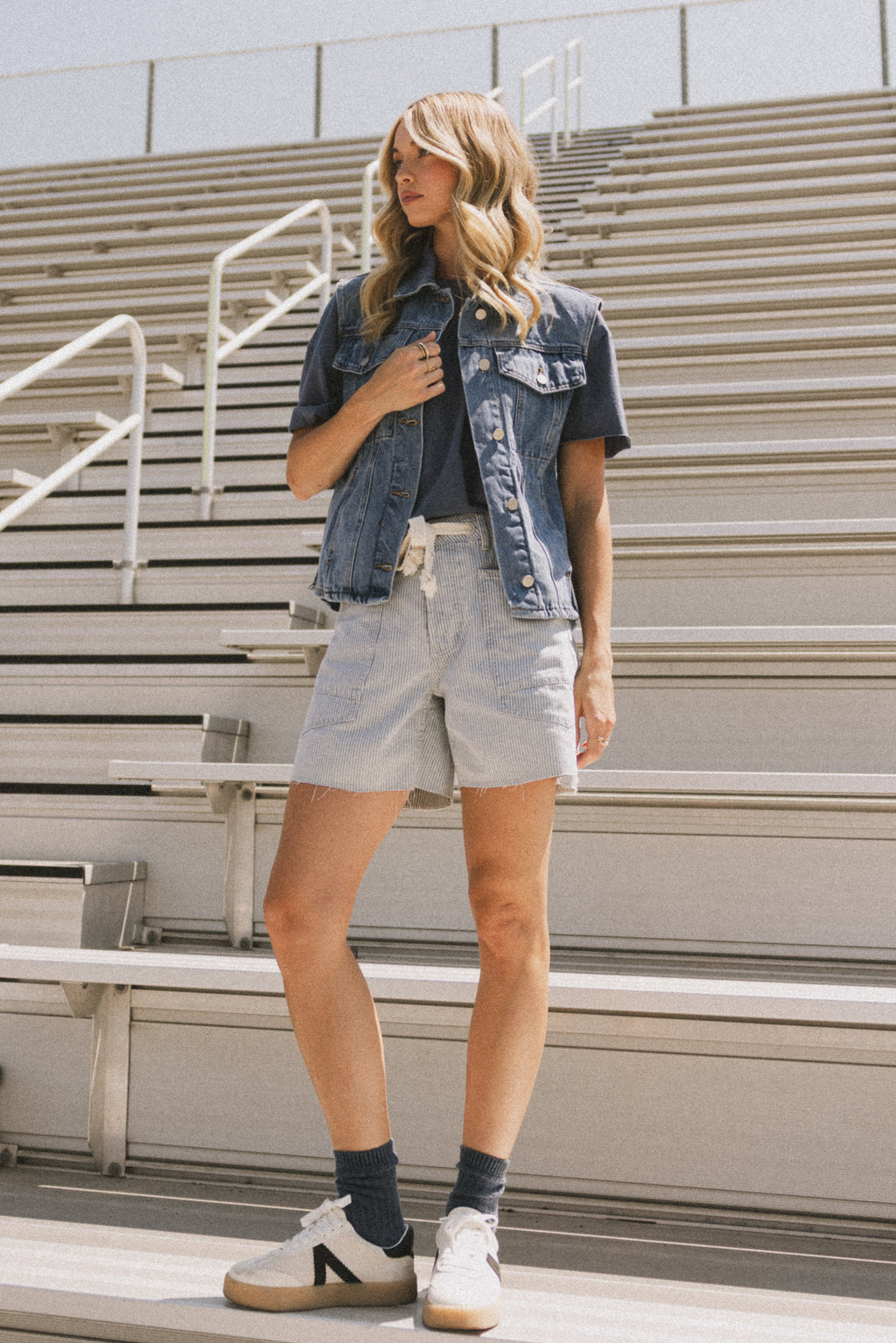 Jasmine Denim Vest in Medium Wash