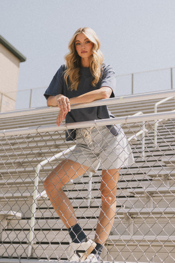 Finneas Denim Shorts in Denim Stripe - FINAL SALE