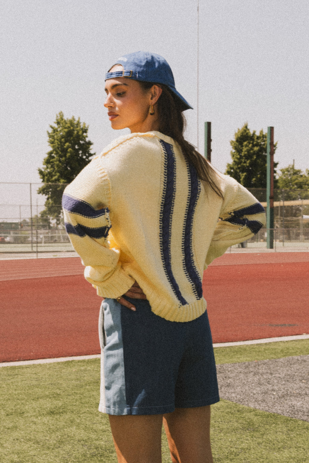Route Cable Knit Sweater in Yellow