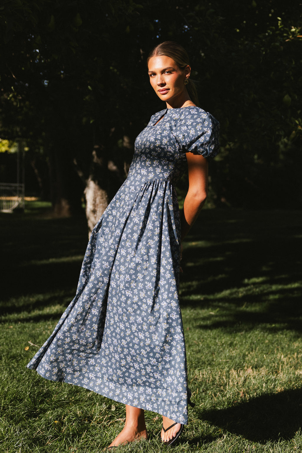 Baylor Floral Maxi Dress in Blue- FINAL SALE Baylor Floral Maxi Dress in Blue- FINAL SALE