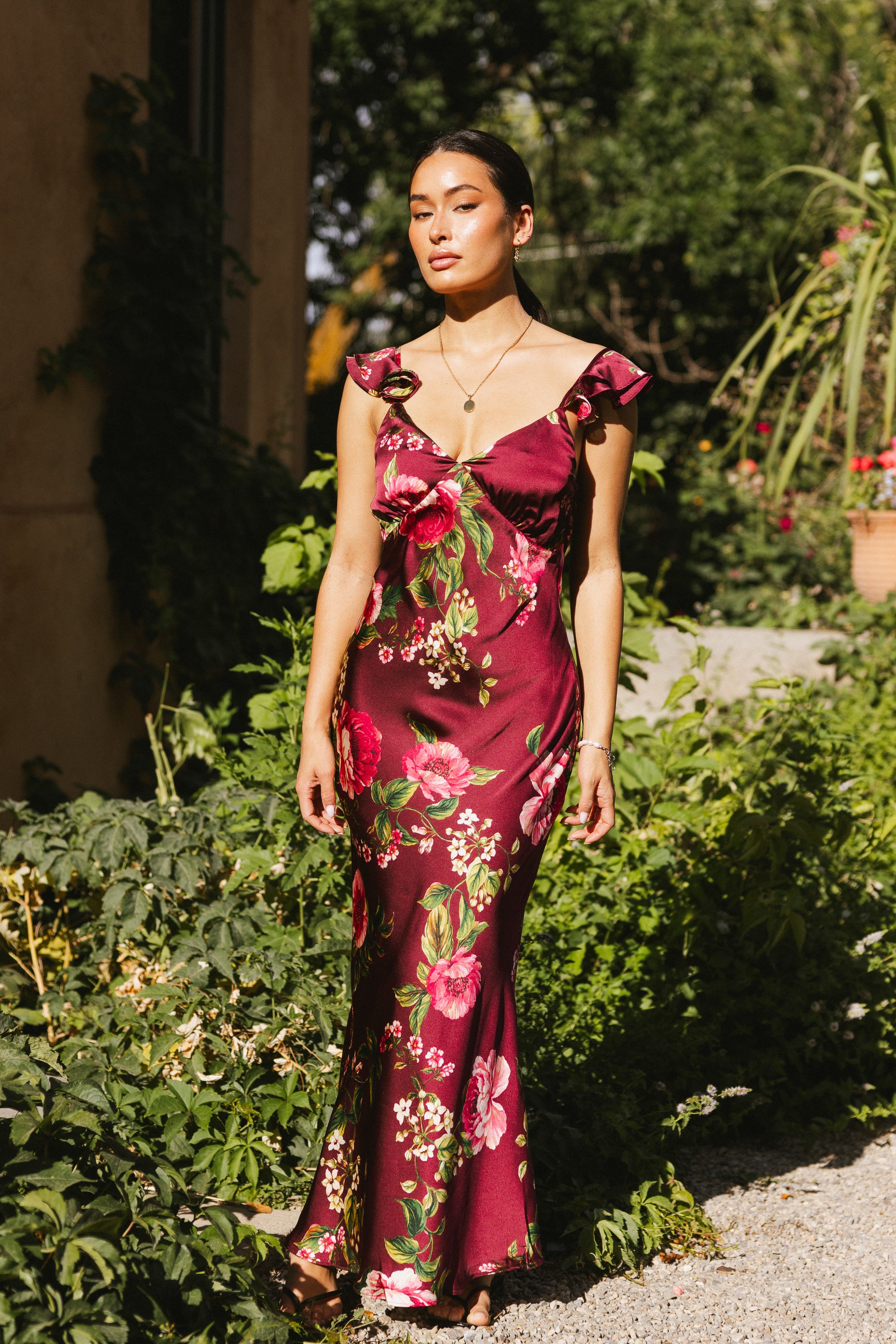 red floral satin dress Buy Friends Like These Red Floral Satin Cowl Neck Sleeveless Midi Dress from Next USA