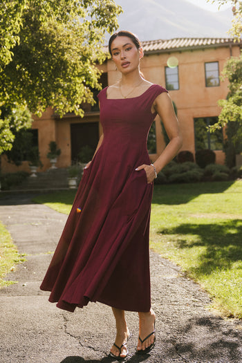 MIDI DRESS WITH POCKETS