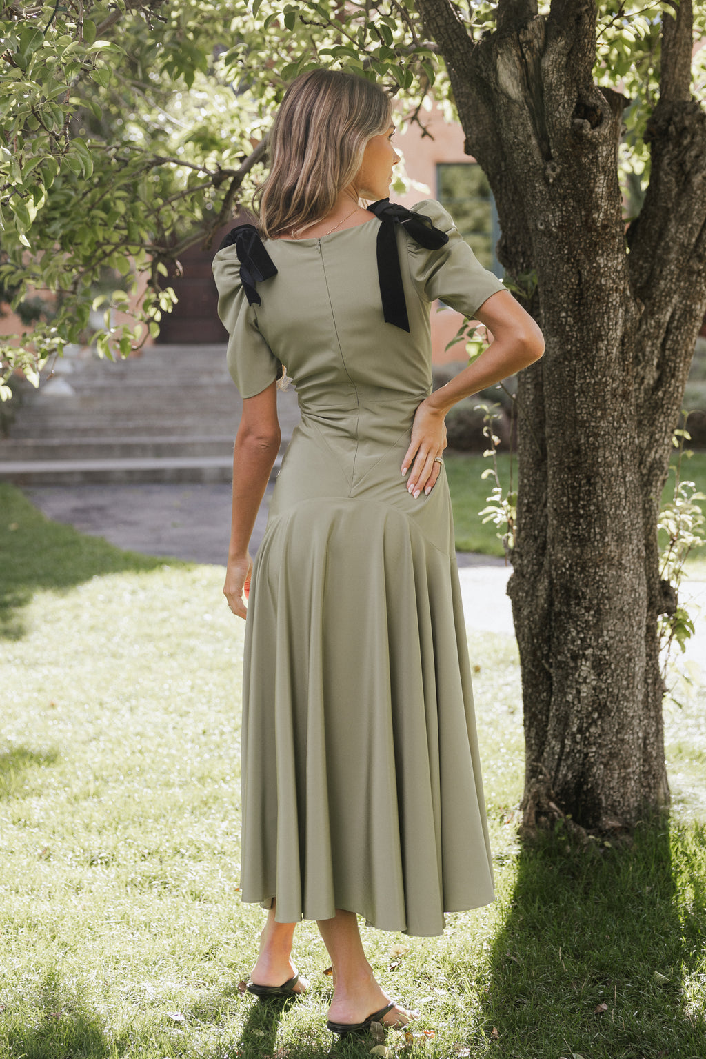Nellie Drop Waist Maxi Dress in Sage - FINAL SALE Nellie Drop Waist Maxi Dress in Sage - FINAL SALE
